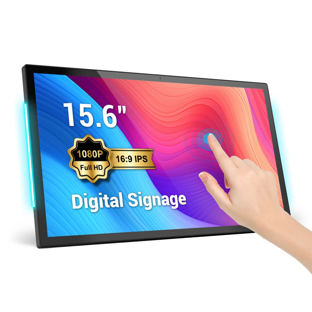PW1537T 15.6″ Android Touch Panel Tablet with PoE & LED Status Bar