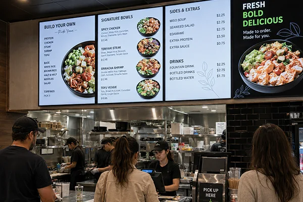 Digital Menu Boards: Visual Engagement
