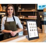 PW1012DT/PW1512DT L-Shape 10.1″/15.6″ Android Digital Signage Display for Countertop Advertising