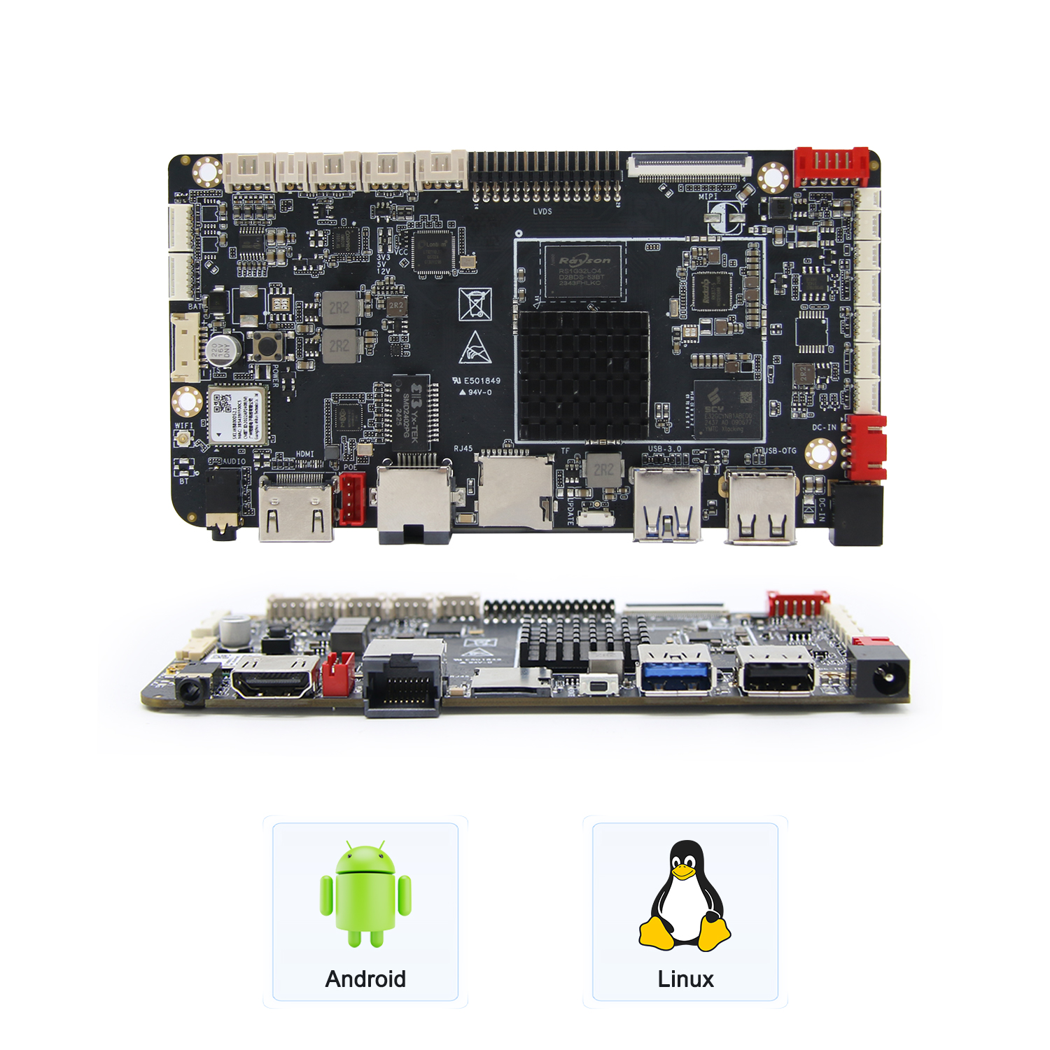 LVK3566LZ/LVK3568LZ RK3566/RK3568 Android Mainboard for Digital Signage & Kiosk with PoE