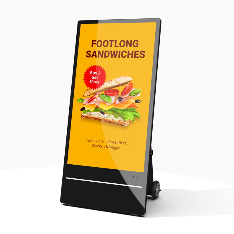 PD3201/PD4301/PD5501 32”/43”/55” Outdoor Portable Digital Signage Display | 1800nits Battery Powered Mobile Advertising Screen