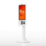 PR2201/PR2701/PR3201 21.5″/27″/32″ Android/Windows Floor Standing Self Service Kiosk with Printer & QR Code Scanner