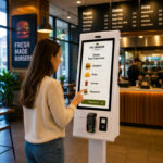 PR2201/PR2701/PR3201 21.5″/27″/32″ Android/Windows Floor Standing Self Service Kiosk with Printer & QR Code Scanner