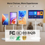 SR2202/SR2402/SR3202 21.5”/24‘‘/’’32” Portable Smart Screen with Build-in Battery & Silent Wheels