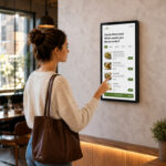 PR2203 21.5″ Android Wall-Mounted Self-Service Kiosk with Optional Peripheral Modules